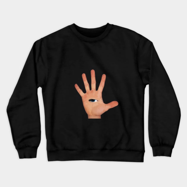 Hand eye Crewneck Sweatshirt by dodgerfl